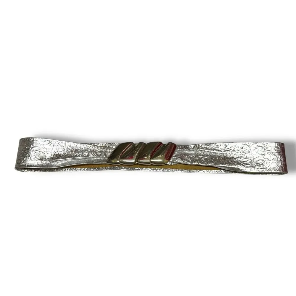 Vintage silver leather